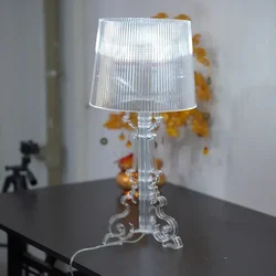 Transparent White Baroque Ghost Table Lamp Bedroom Bedside Simple Modern Creative Personality Net Red Optical Balcony Floor Lamp