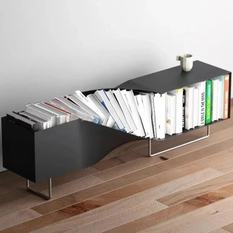 Twisted Bookshelf Home Student Simple Book Storage Cabinet Living Room Bookshelf