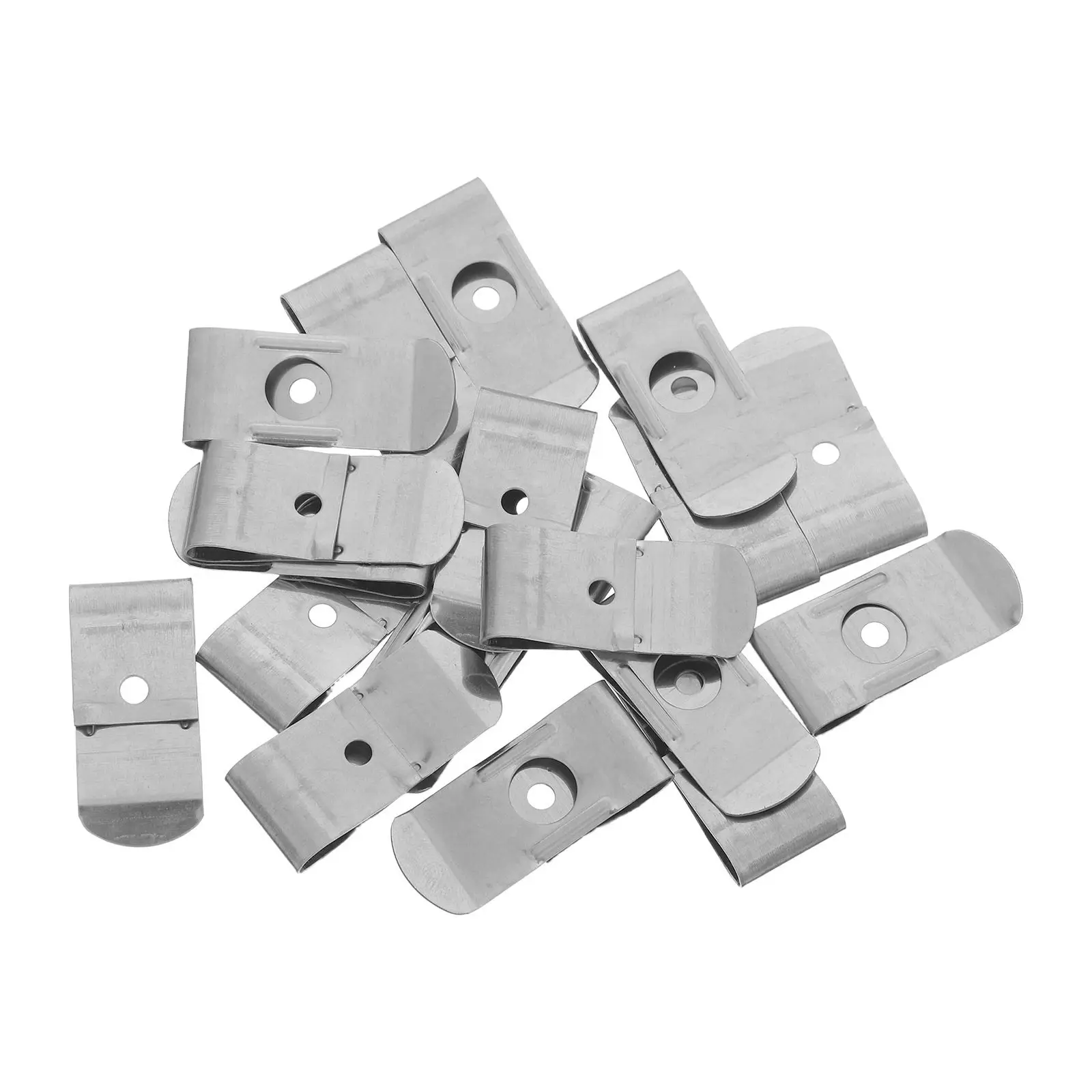 20Pcs Tape Measure Clip Heavy Duty Stainless Steel Belt Clips Measuring Tape Holder Replacement Buckles for Carpenters Tool