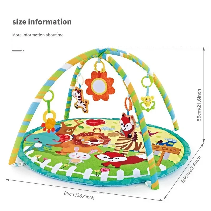 Multifunctional Fitness Frame Round Play Crawling Mat Baby Awakening Mat Crawl Blanket Kids Activity Mat Baby Educational Mat Gi