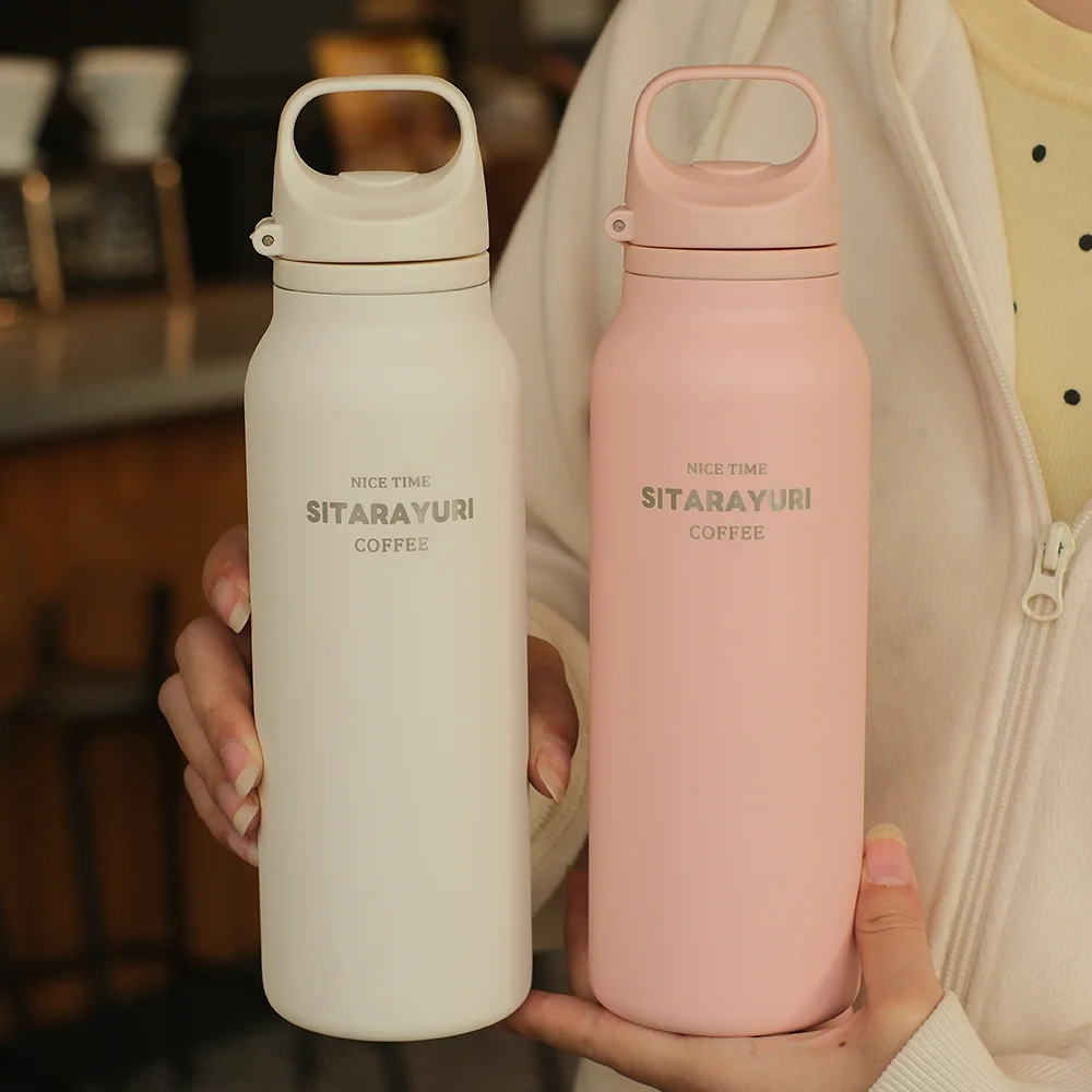 

Портативная термоизолированная кружка из нержавеющей стали с крышкой на одно касание для горного туризма, путешествий и активного отдыха