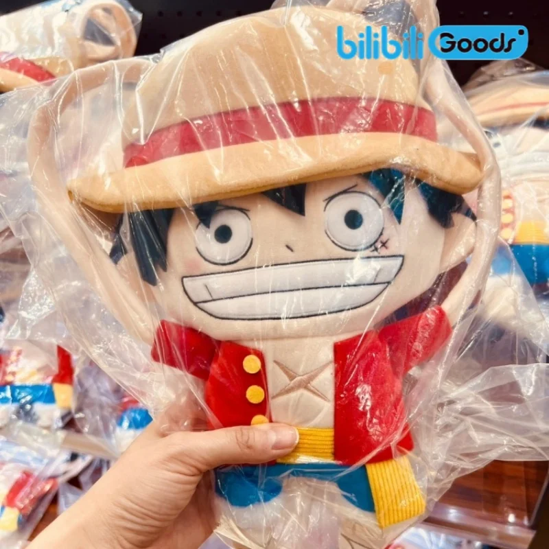 Bilibili Goods Bemoe One Piece Luffy Official Authentic Plush Crossbody Shoulder Bag For Anime Lovers Daily Outdoor Use