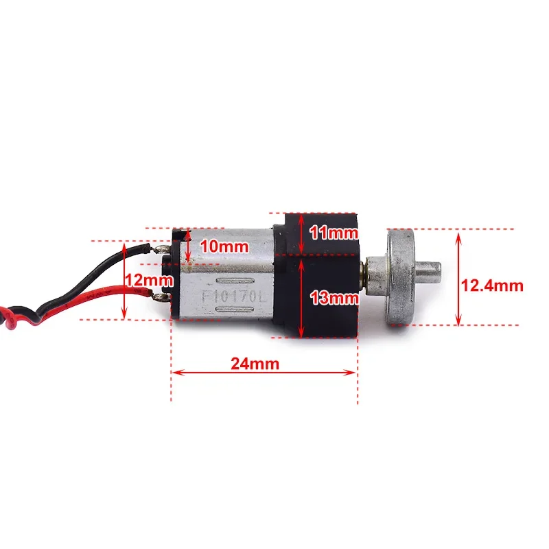 Mini 10mm*12mm N20 Full Metal Gearbox Gear Motor DC 3V-6V 5V 80RPM Slow Speed Large Torque Engine with Eccentric Swinging Arm