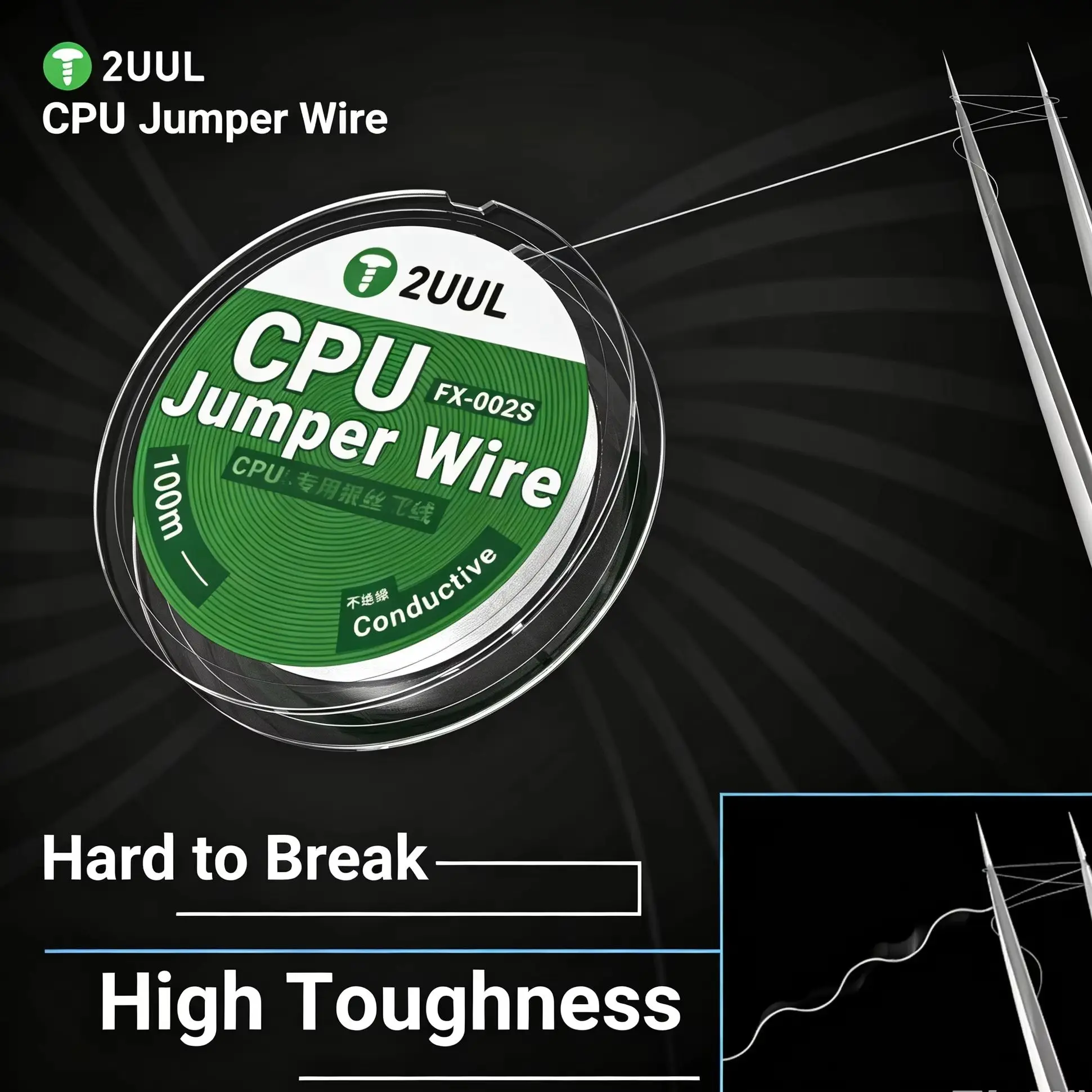 2UUL FX-002S CPU Professional Jump Wire No Deformation High Conductivity CPU Jumper Wire for Mobile Phone CPU Repair