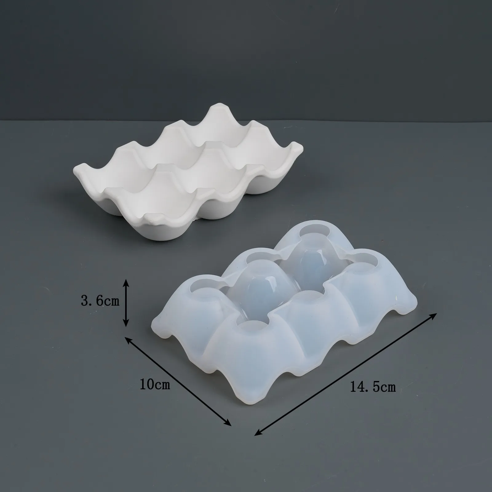 Egg Storage Tray Silicone Mold DIY Tableware Grid Easter Egg Rack Household Storage Supplies Plaster Resin Mold Home Decoration