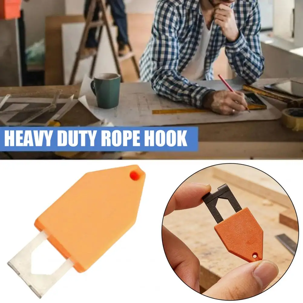 Plastic Rope Hook 2 Pcs Rope Anchoring Hook for Chalk Line One-handed Layout Tool Instant Fixing End Hook for Carpentry