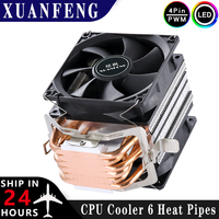 CPU Efficient Cooler Fan 90mm 4pin/PWM PC Tower Type Radiator 2/4/6 Heat Pipe install LGA2011 x79 x99 115x 1200 1700 AMD am3 AM4