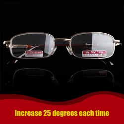 Durable Alloy Classic Glass Reading Glasses Women 1.75 2.75 3.75 Eyewear Portable Presbyopic Glasses Men +600 +175 +225 +275