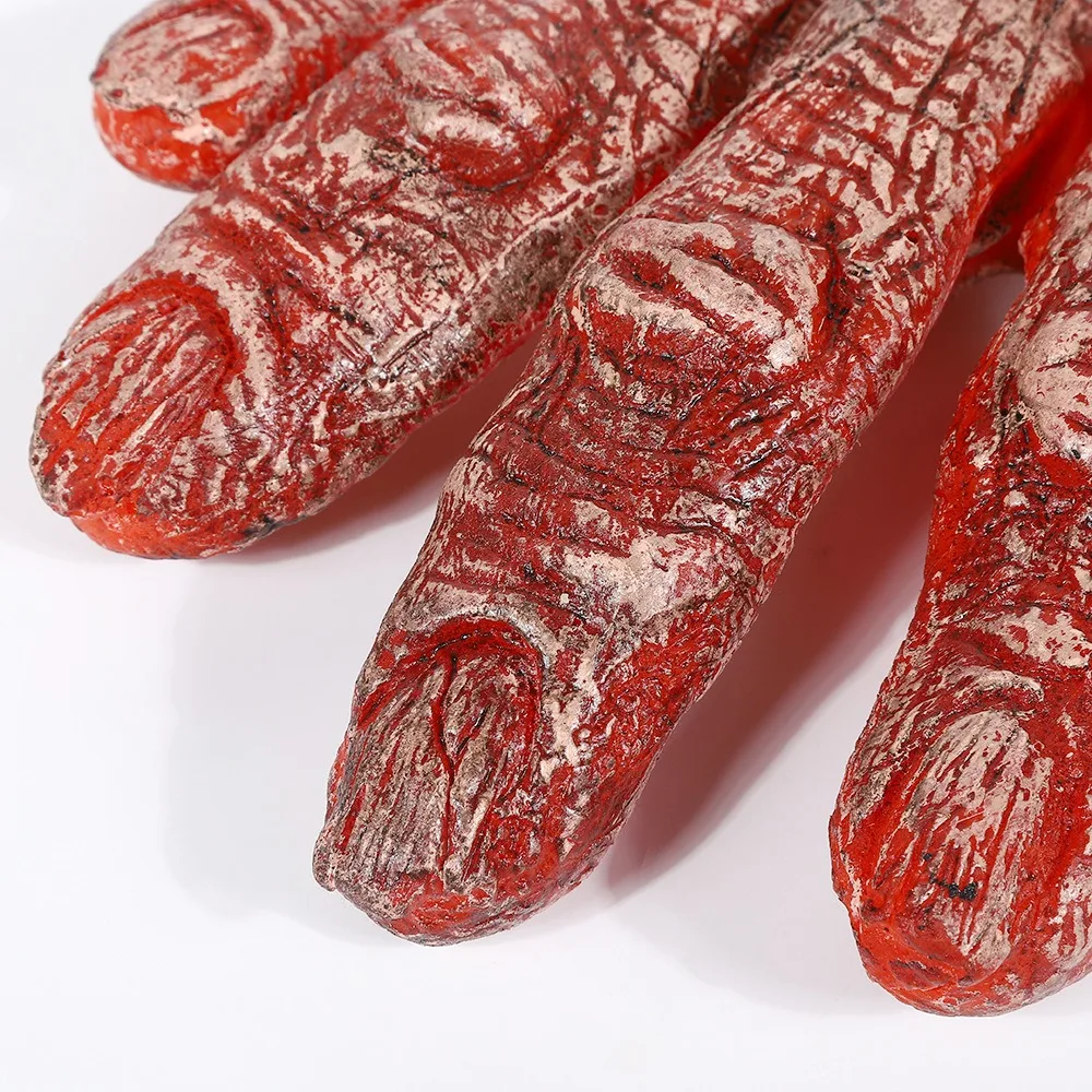 Prank Simulated Halloween Cosplay Gloves Waterproof Werewolf Vinyl Gloves Terrifying Werewolf Makeup Party Props Men
