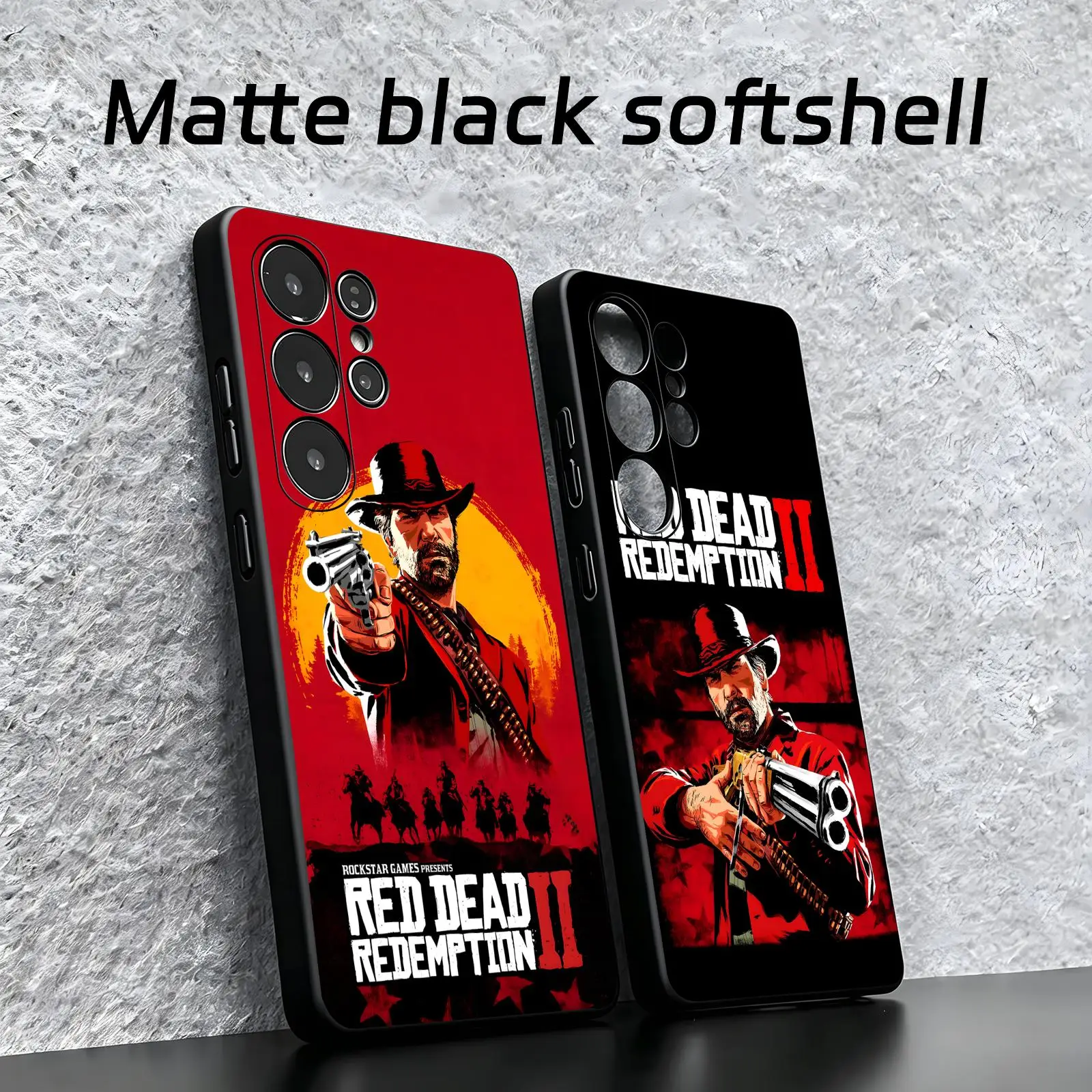 Coque de téléphone HOT GAME Red Dead Redemption pour Samsung S26 S25 S24 S23 S22 S21 S20 Ultra Note20, noire souple antichoc