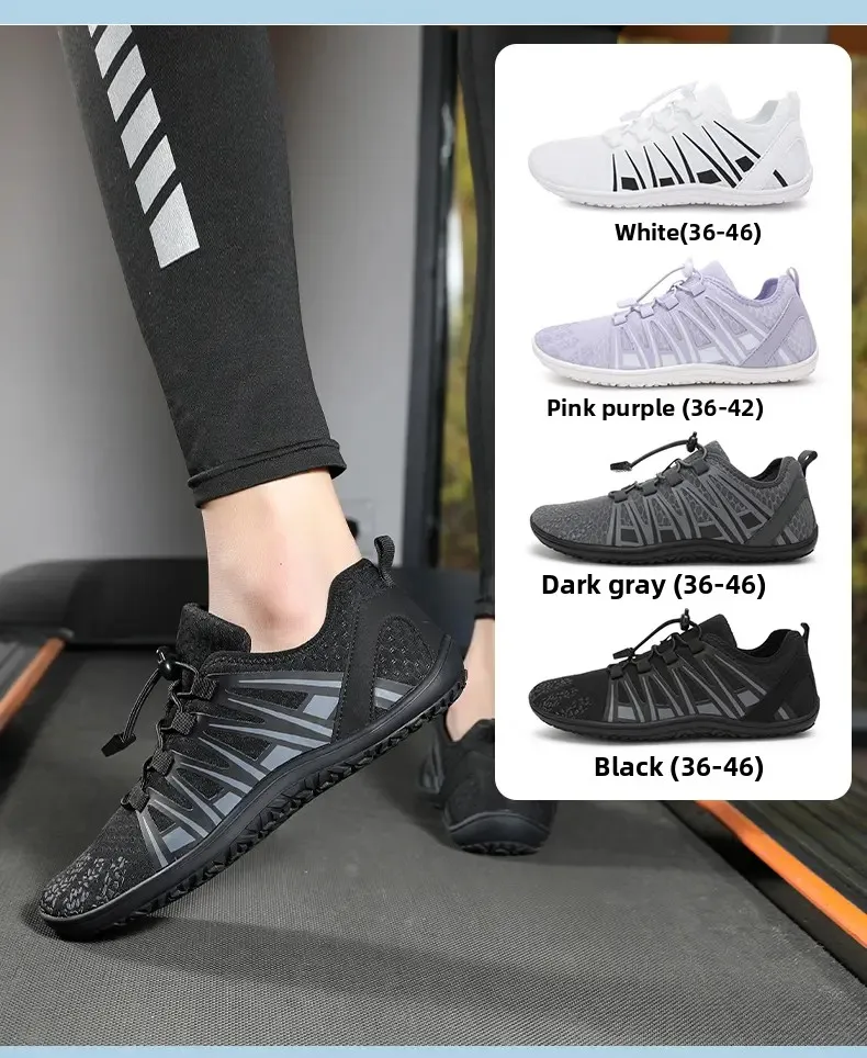 Minimalistische Schuhe für Herren, breite Zehenpartie, Barfuß, lässige Turnschuhe, Damen, atmungsaktive Mesh-Unisex-Turnschuhe, leichte Wanderschuhe