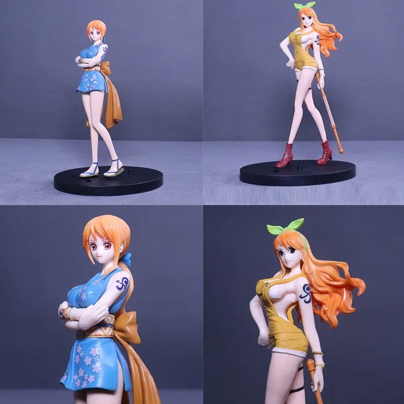 

One Piece Figure GK Kimono Nami Anime Action Figure Model Cat Burglar Figma 16cm PVC Sexy Girl Doll Children Toys Luffy Friend