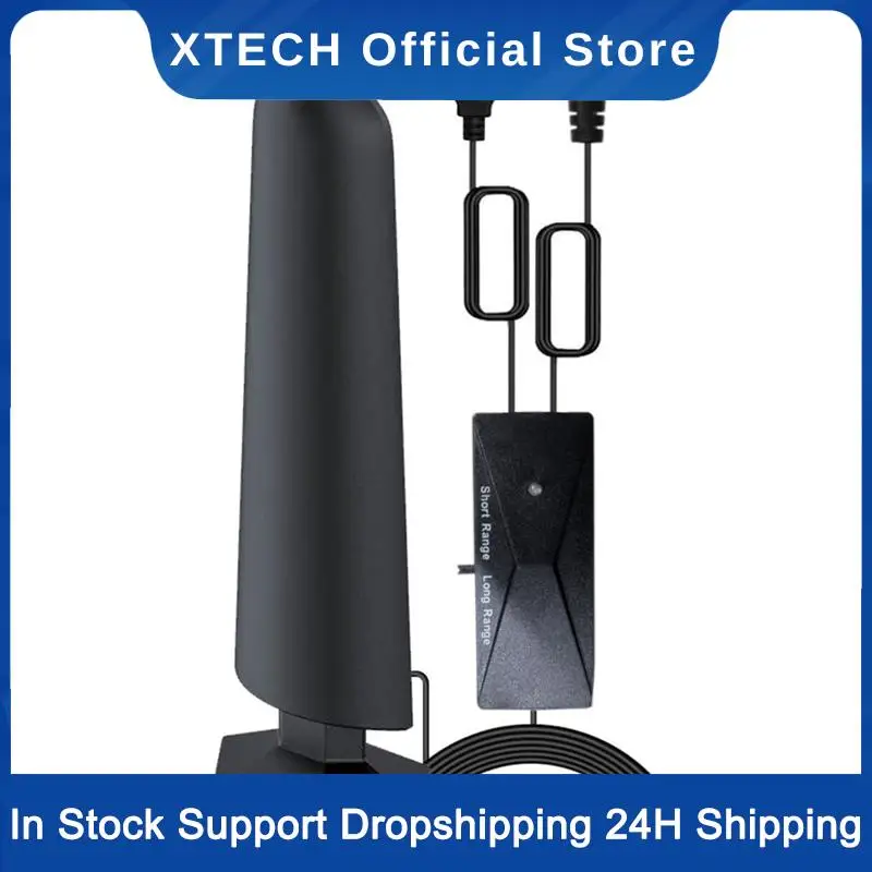 

XTECH HDTV Indoor/Outdoor Digital TV Antenna With Amplifier Signal Booster, 120+ Miles Range TV Antenna For Smart TV