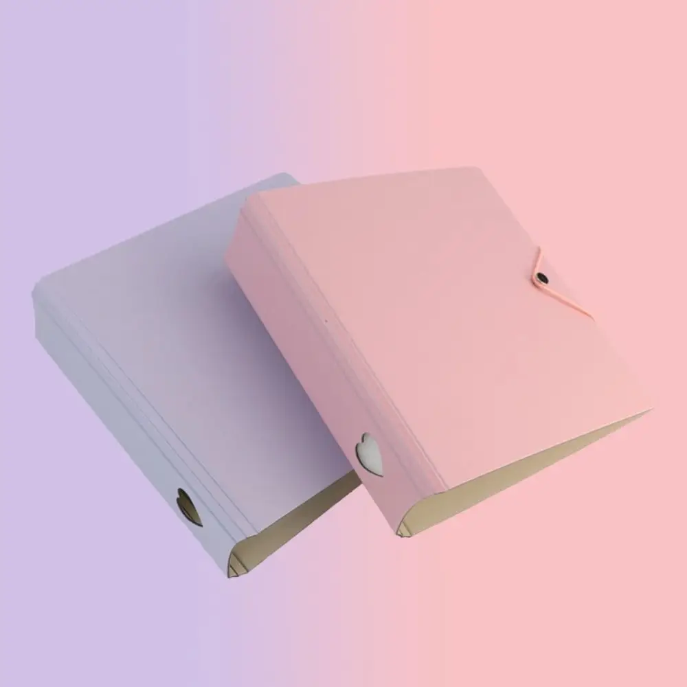 A5 Photocard Collecting Candy Color Four-box Grid Idol Photo Album with Baffle Plate Kawaii Photocard Binder