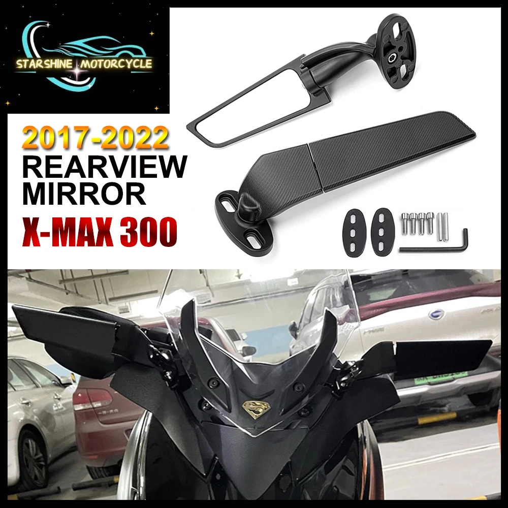 

Motorcycle Mirrors 2017-2022 For YAMAHA XMAX 300 XMAX 300 X MAX 300 X-MAX 300 Rearview Rear View Mirrors Glass Accessories