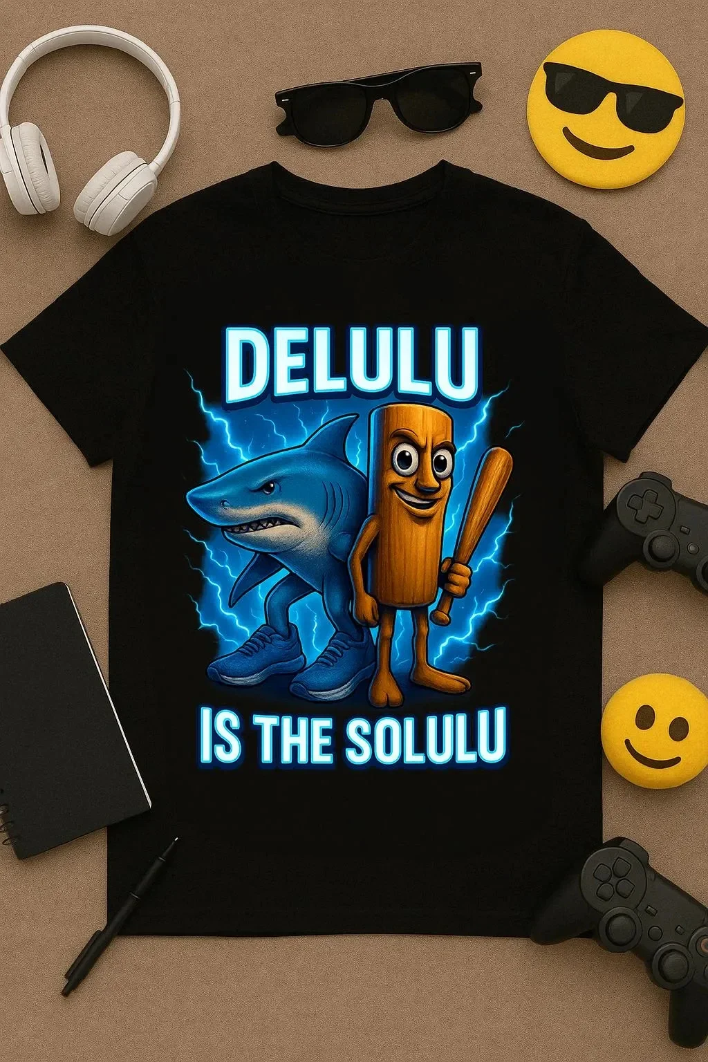 

Tung Tung Tung Solulu Sahur Delulu Is The Printed T-shirt Summer 100% Cotton Breathable T-shirt Y2k Round Neck Short Sleeve Top