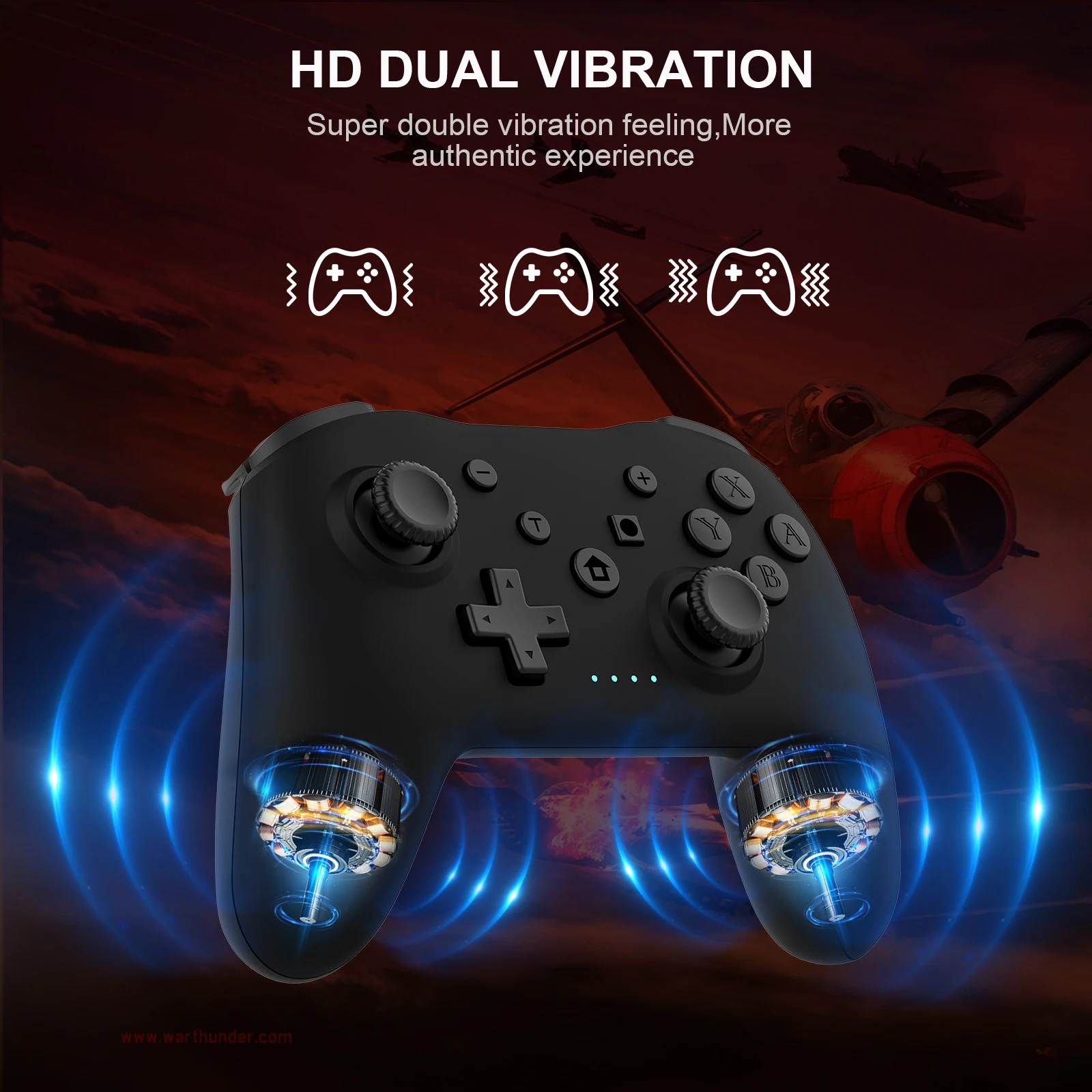 GAMINJA Wireless Game Controller Rubber Oil BT Gamepad for Nintendo Switch PS3 Universal Six Axis Dual Vibration PC Joystick