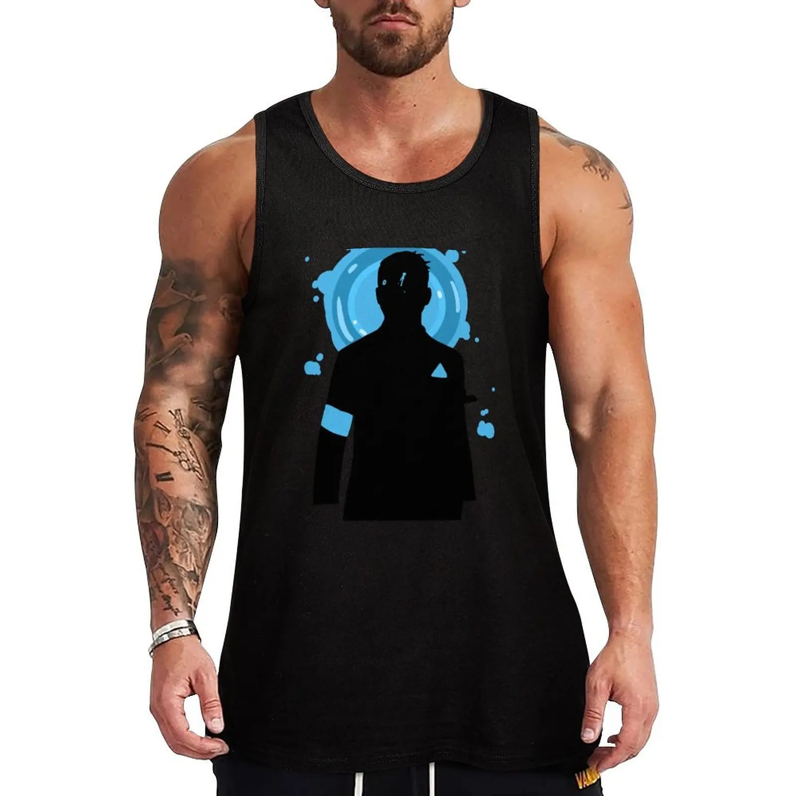 Connor Detroit; Become Human silhouette Tank Top Everyday Casual Tank Top Lightweight Loose Shirt