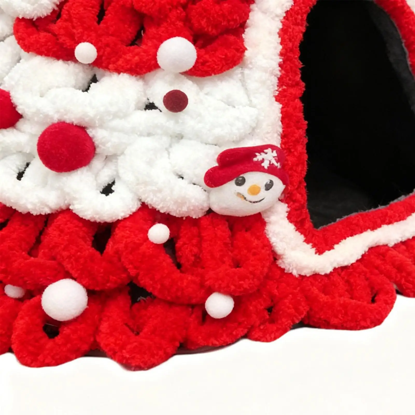 

Домики для кошек, вязаные мягкие елочные дизайнерские укрытия, рождественские тематические покрытые кровати для кошек для котят, маленьких домашних животных, для дома, на открытом воздухе, для дома, зимы