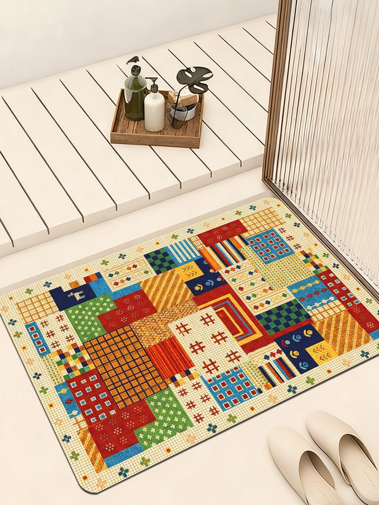 

Водопоглощающий силиконовый коврик Dendroid Batoom, противоскользящий входной коврик для туалета, напольный ковер, современный прямоугольный ковер