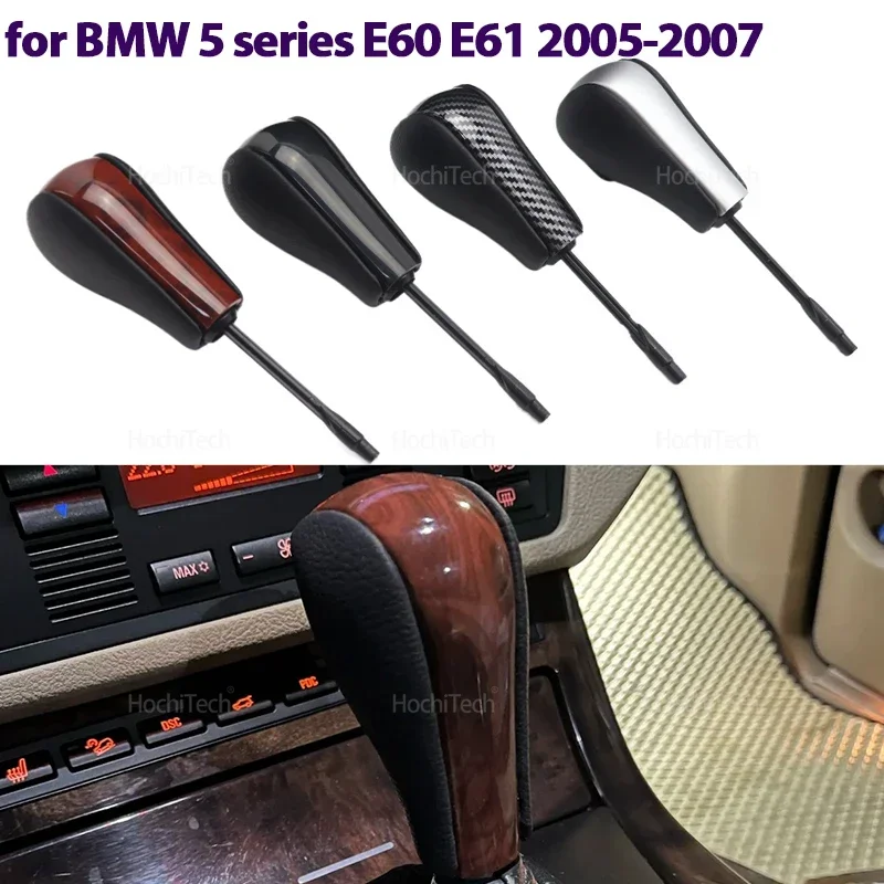 Leather Manual Gear Shift Knob Lever Handle for BMW 5 Series E60 E61 520i 523i 525i 528i 530i 535i 540i 545i 550i 2005-2007