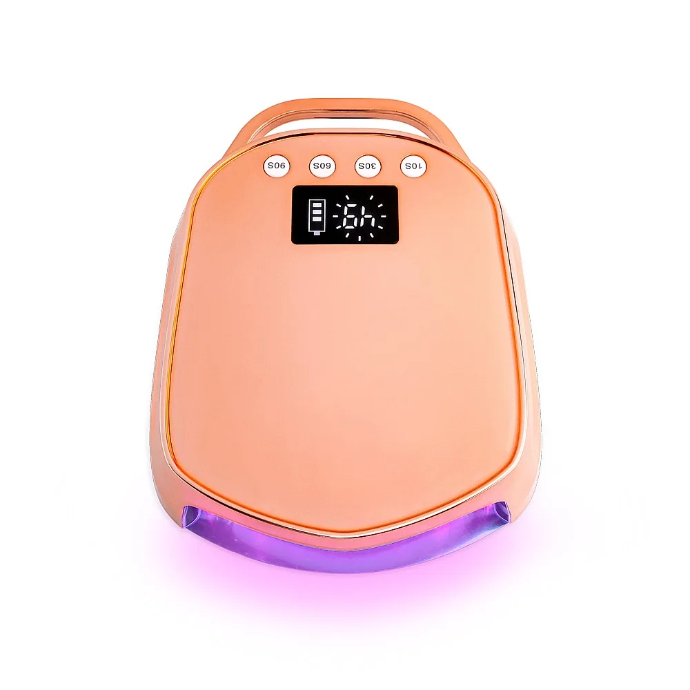 96 Watts High Power Cordless and Rechargeable Portable Pro Cure LED UV Gel Nail Polish Nail Lamp Dryer for Salon Use