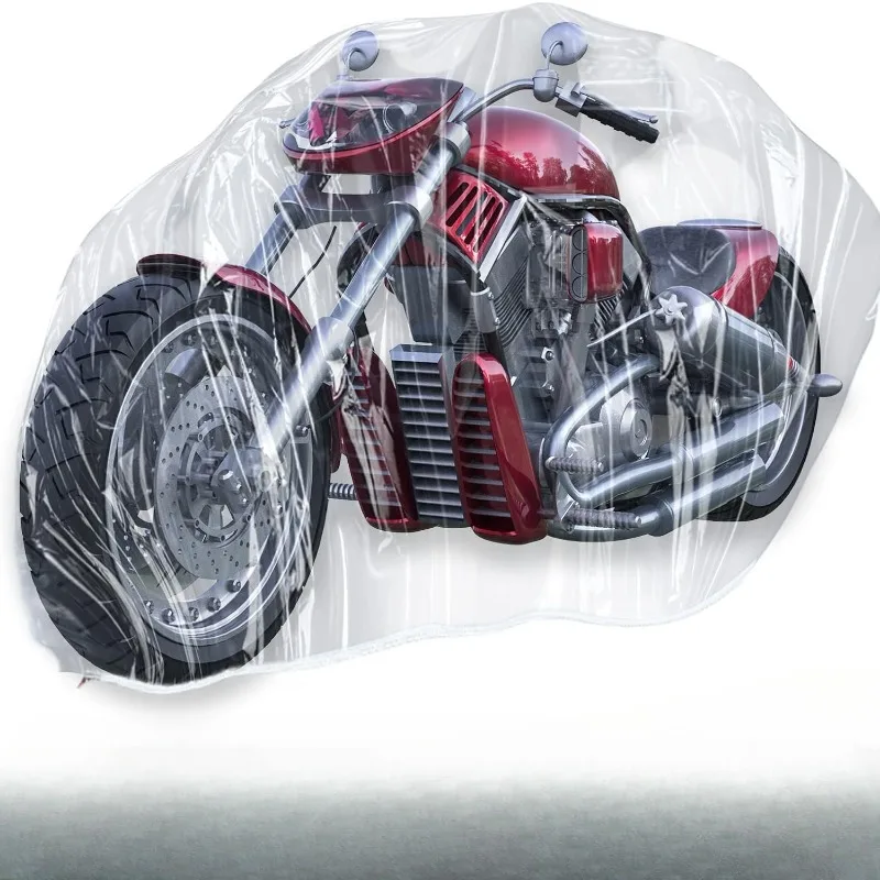 Disposable Transparent Plastic Motorcycle Cover, Waterproof and Dustproof, Suitable for Hareyama and Others (indoor Universal)