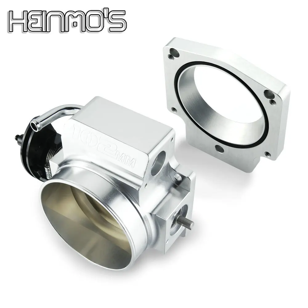92mm 102mm For LS LS2 LS3 LS6 LS7 LSX Silver Throttle Body +Manifold Adapter Plate Black Aluminum 92mm Throttle Body Accessories