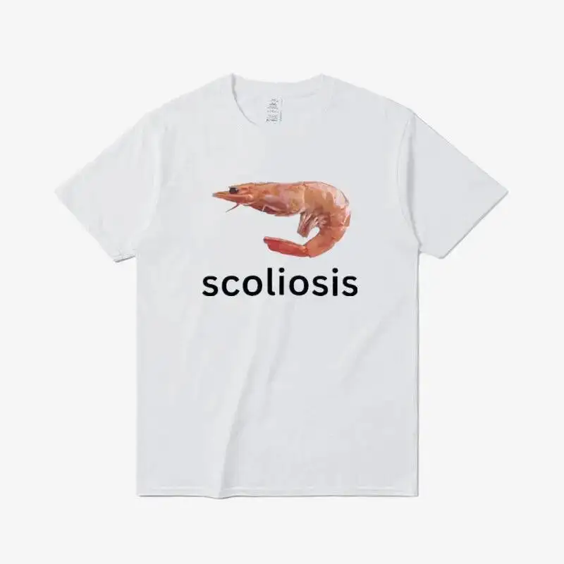 تي شيرت Fun Shimp للرجال مطبوع صيفي عتيق كاواي لركوب الأمواج على الشاطئ للجنسين كاجوال قابل للتنفس #5