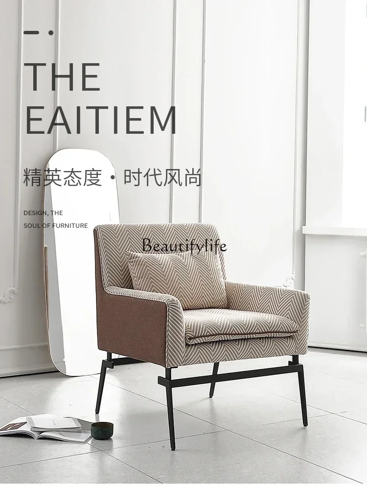 كرسي أريكة إسكندنافي بتصميم جديد كرسي ترفيه فردي إيطالي بسيط أمريكي فاخر SS 8617 #3