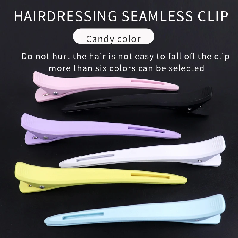 Bangs Side Parting Clip Makeup Partition Barber Hairdresser Hairdressing Uncut Long Duckbill Clip Frosted One Word Hair Clip