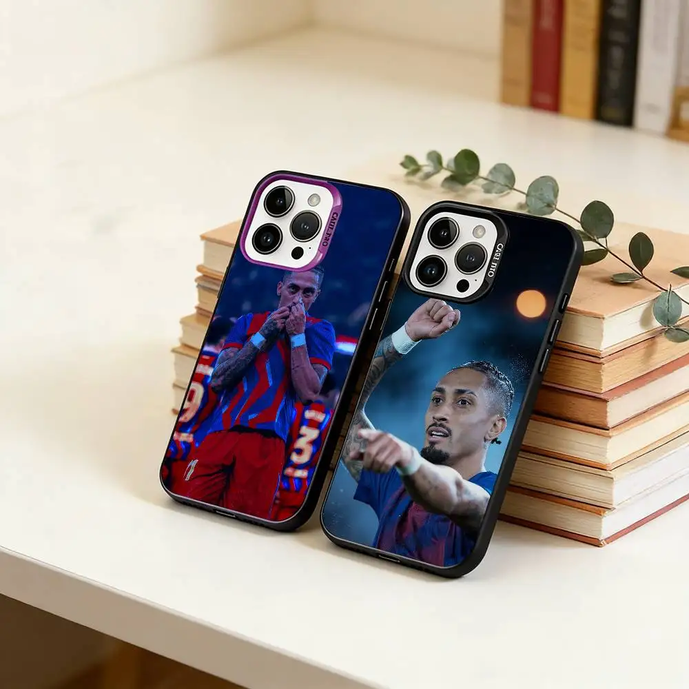 

B-Brazil R-Raphinhas Phone Case For iPhone 17,16,15,14,13,12,11 Plus,Pro Max,XS,Colorful Silver Phone case Funda Cover