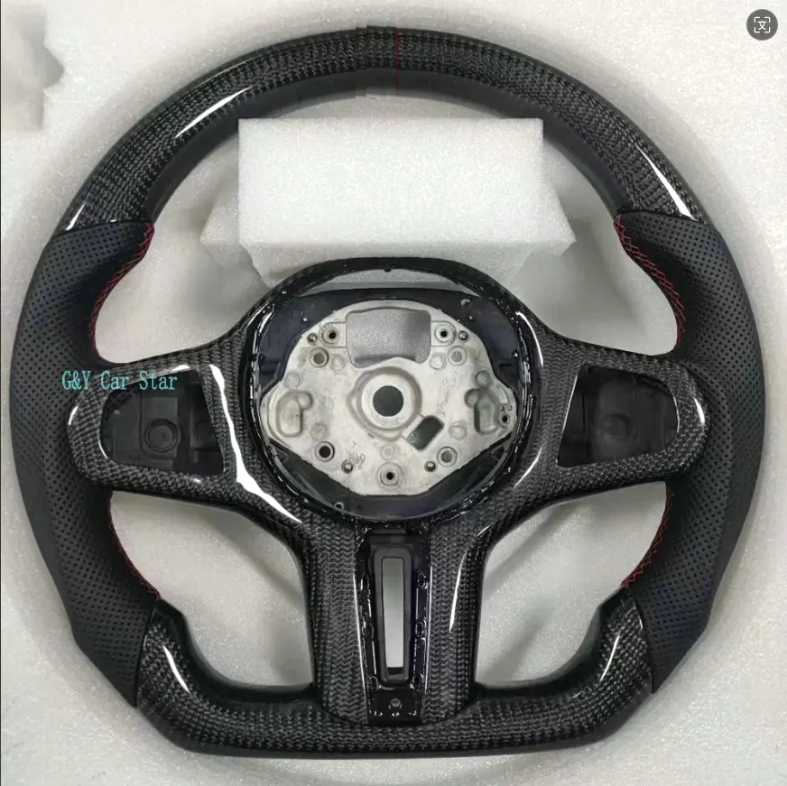 

100% Real Carbon Fiber Leather Car Steering Wheel For BMW G38