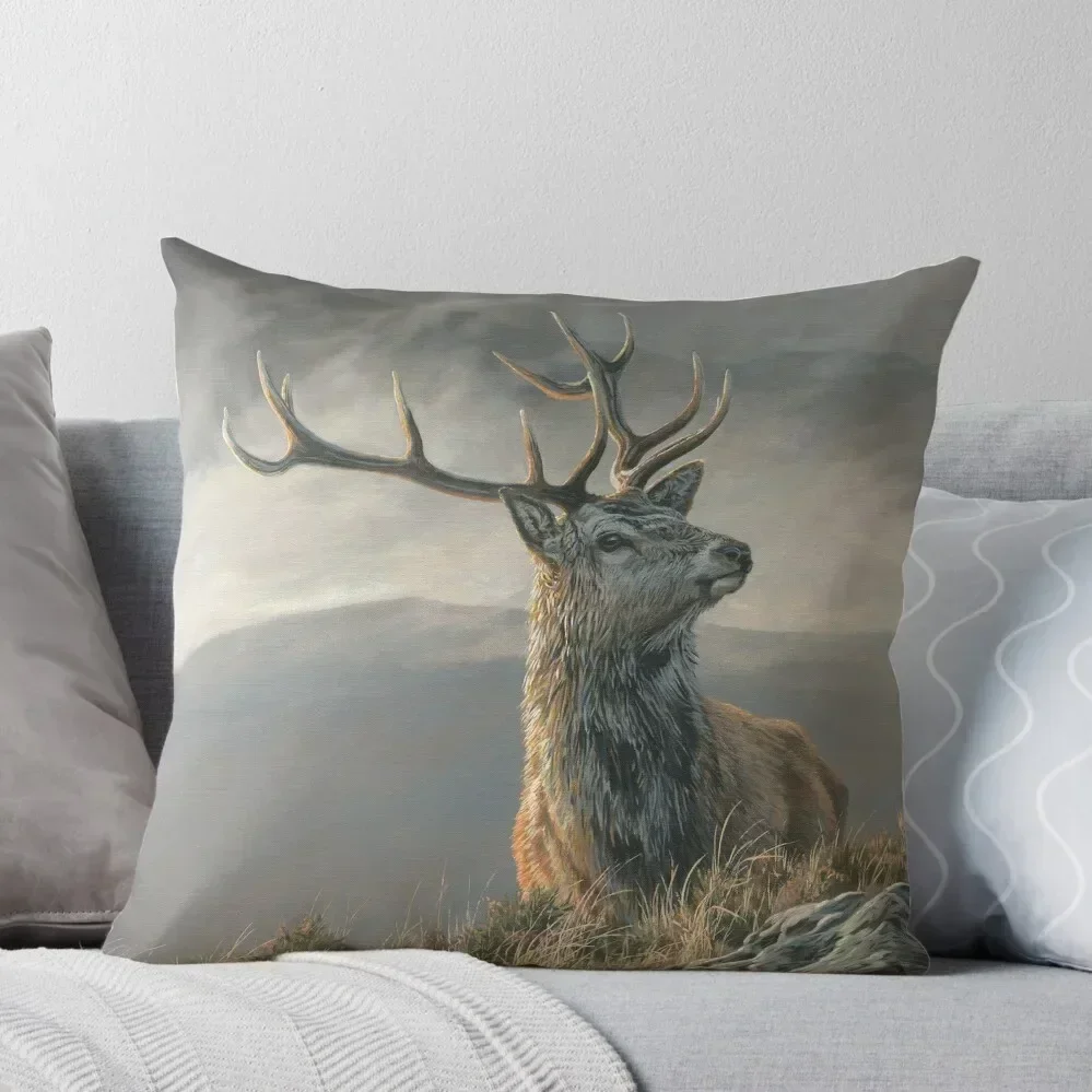 Red Deer Stag Royal Monarch of the Glen Throw Pillow Custom Cushion Decorative Cushions For Living Room pillow