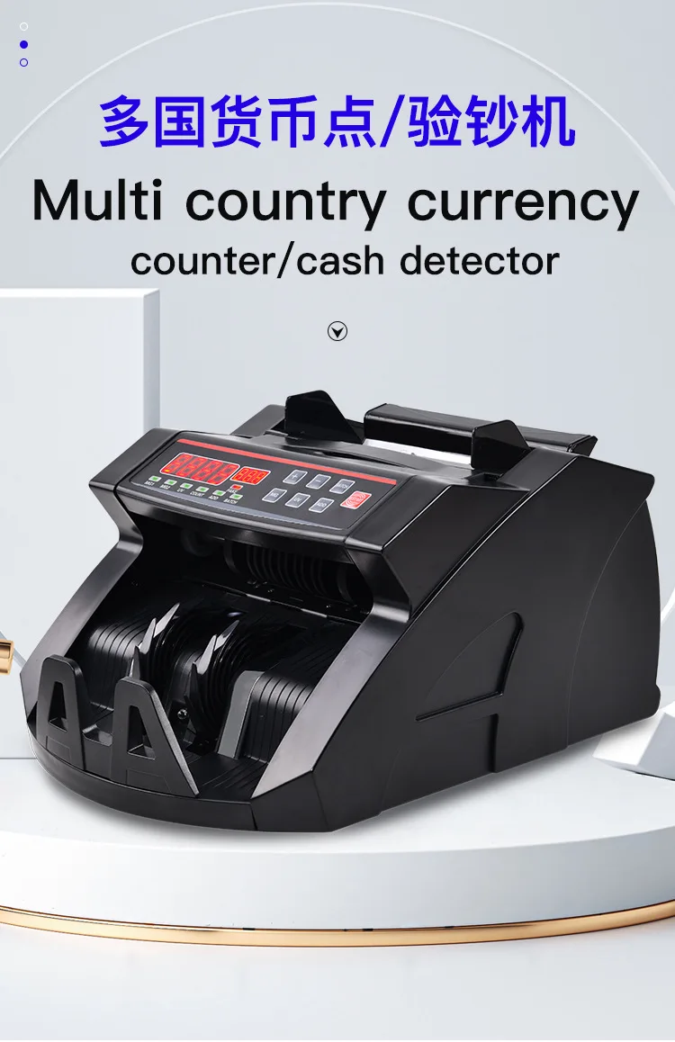 

Multi-Currency Currency Counter 5088 Black Digital Screen US Dollars Euro Foreign Currency Counter