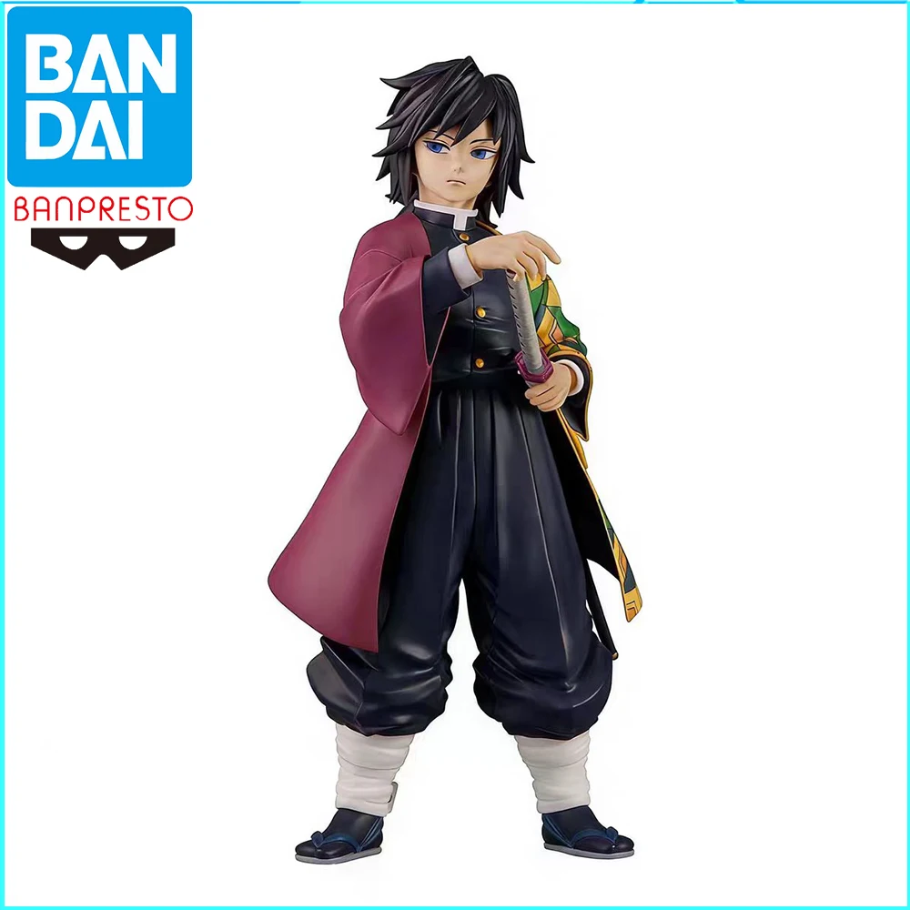 Original Bandai Banpresto Demon Slayer Kimetsu no Yaiba Tomioka Giyuu Water Hashira Anime Statue Collectible Model