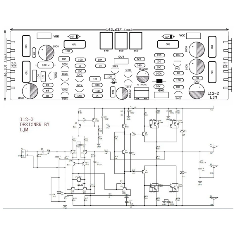 Kit de carte d'amplificateur de puissance audio L12-2, 2 canaux, distorsion ultra-faible, médailles classiques, A10-011 de panneau fini, 2 pièces