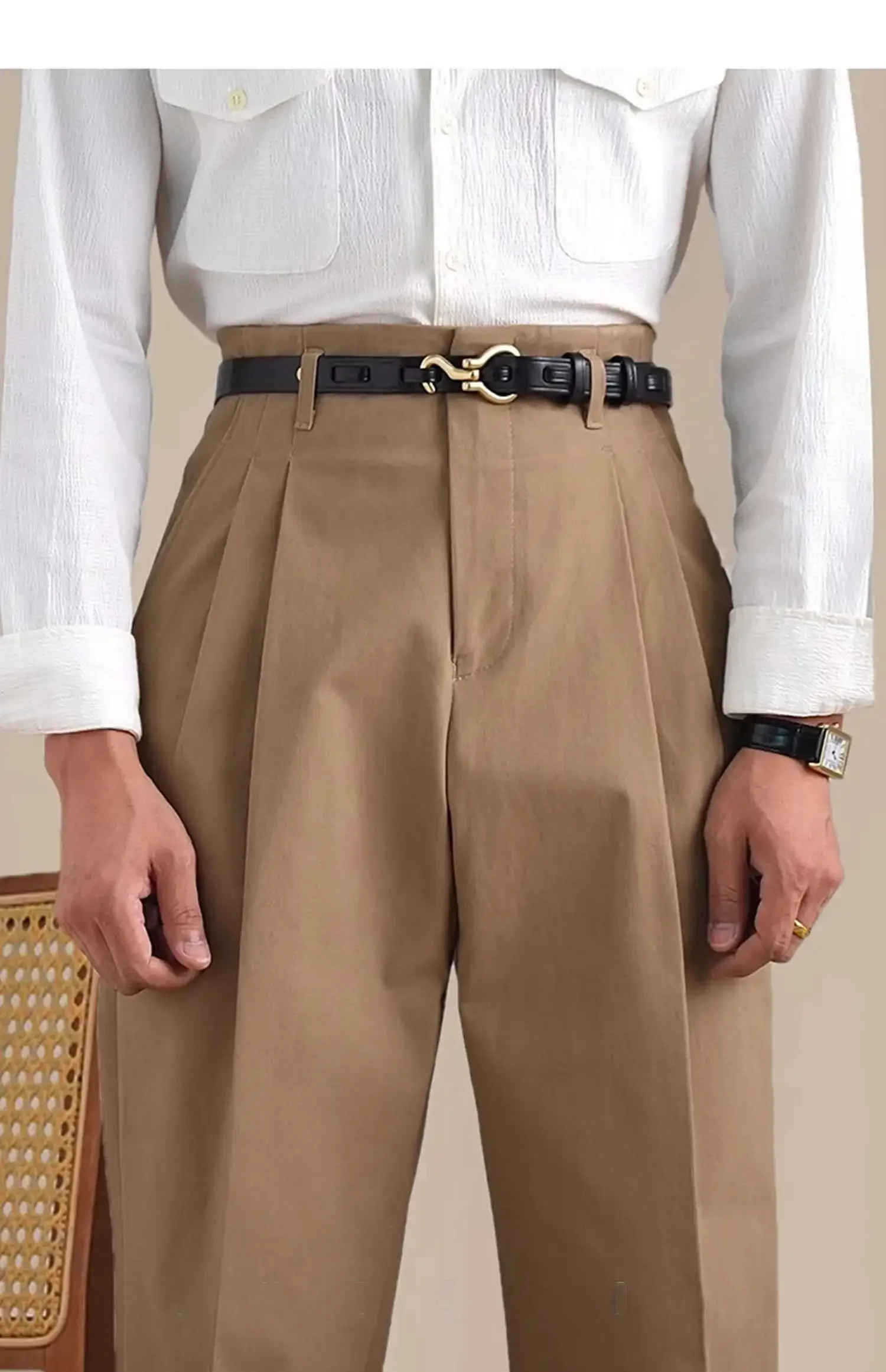 

Men Dress Pants Men's Trendy Cotton 2025 Mens Social European Style Business Casual Pants Black White Trousers Formal Pants