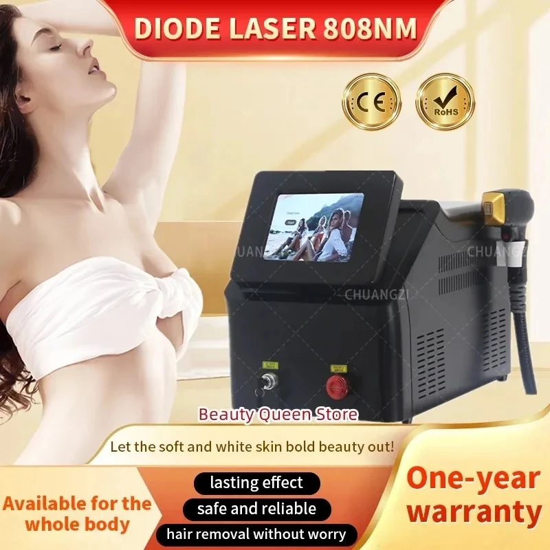 

Permanent Depilation 3 Wavelength 755 808 1064 Diode 808nm Factory Price Painless Freezing Lase-r Hair Removal Machine