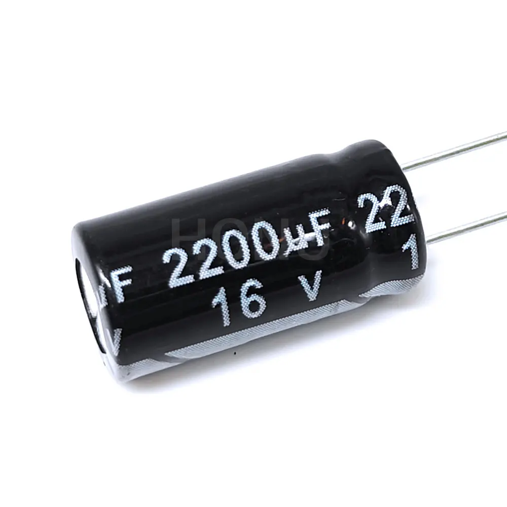 10 قطعة ​ ​ ​ ​ 2200 فائق التوهج 16V 2200MFD 16Volt 10*20 مللي متر الألومنيوم مُكثَّف كهربائيًا شعاعي 2200mf16v 2200uf16v 16v2200mf 16v2200uf ± 20% ​