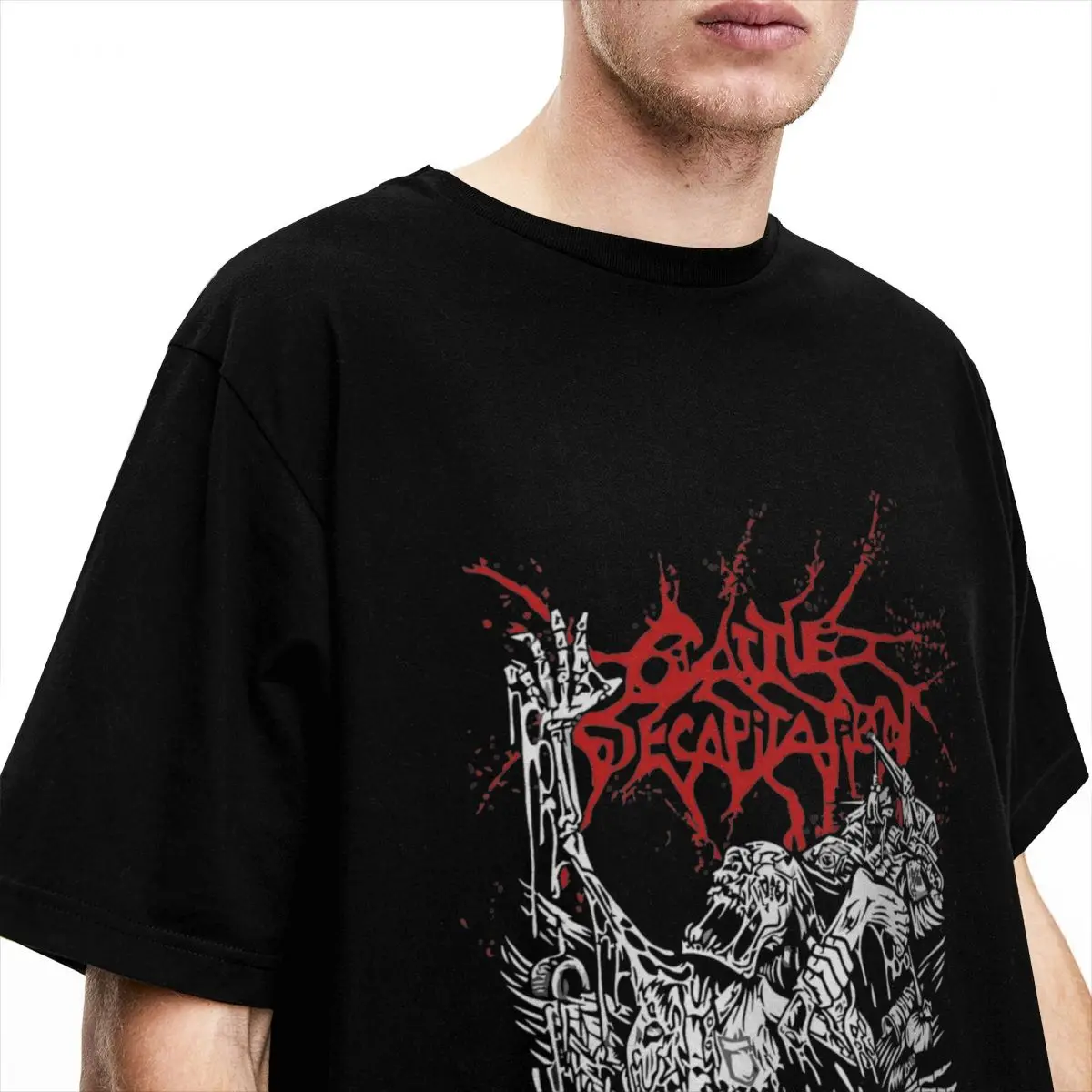 Cattle Decapitation Heavy Metal Shirt Stuff Men Women 100% Cotton Vintage T-shirt Short Sleeve Tops Gift