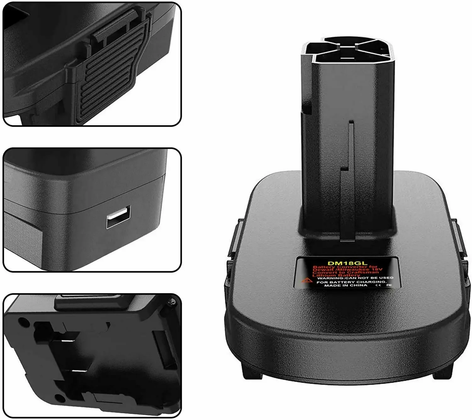 Imagem -03 - Adaptador de Bateria para Artesão Milwaukee 18v para Dewalt 20v Lithium Battery Convert Apenas para Ferramentas de Bateria de 192 Volts Dm18gl