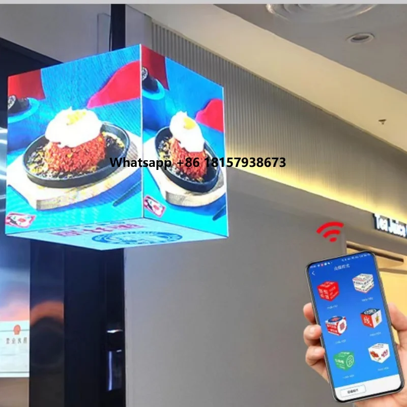 

Cubic Display Indoor Cubic Screen Commercial Cube Advertising 3D Video Logo Magic Full Color Display Screen