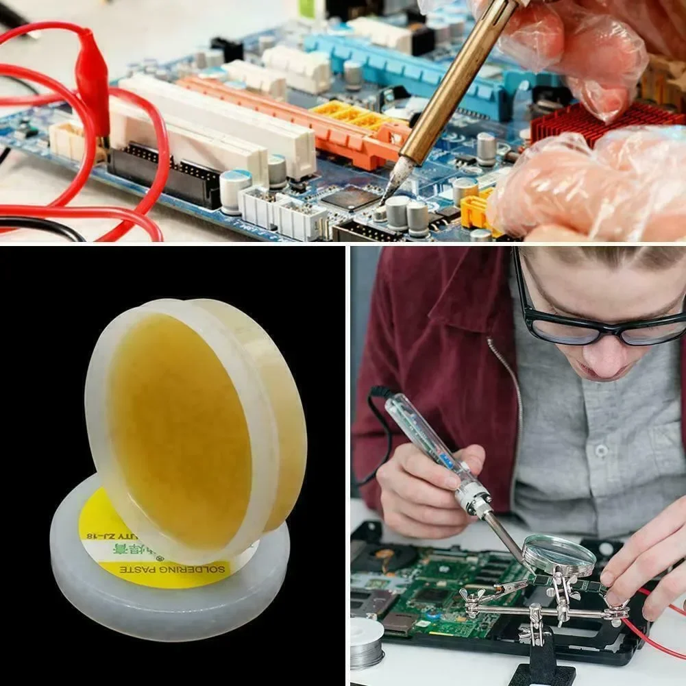 35G Milieuvriendelijke Flux Pasta Solderen Neutrale Olie Grote Doos Zwak Alkaline Rosin Component Elektronische Niet-reinigende Soldeer Repai