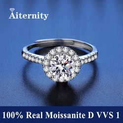 GRA certificate Luxury1ct Moissanite Wedding Band Ring 925 Sterling Silver Diamond Rings for Women Anniversary Jewelry Anillos