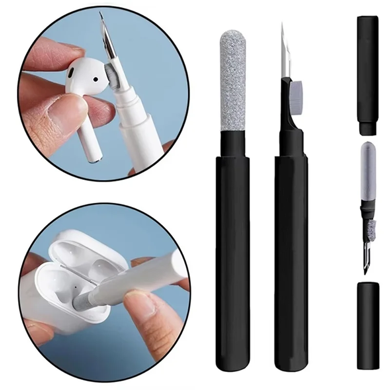 Wireless Earbuds Cleaner Pen Bluetooth Earphones Cleaning Tool For AirPods 1/2/3 Pro 1/Pro 2 Headset Case Keyboard Phone Kit Set