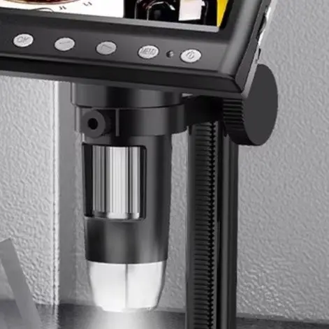 Digital Microscope 4.3 Inch HD 1080P 50X-1000X Magnification With 8 LED Lights USB PC Connection For Mobile Phone Repair