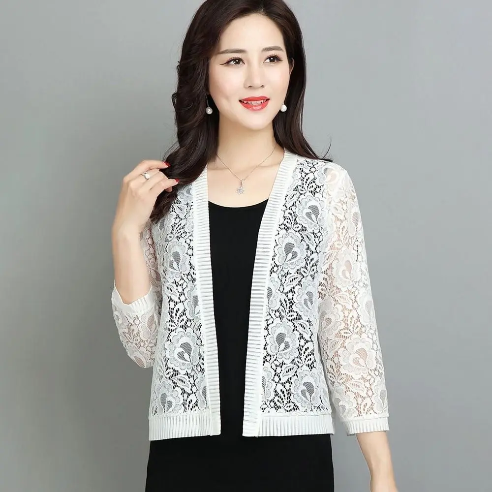 

Cloak Multicolor Lace Shawl Breathable Short Tulle Shawl Women Tops Women