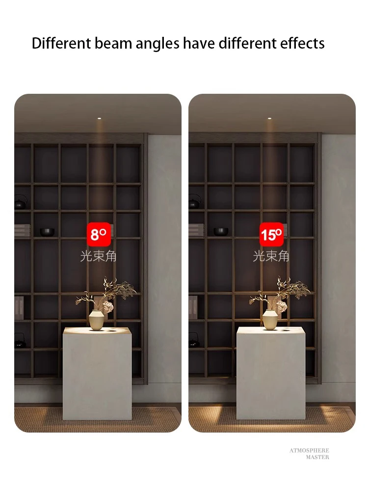 Led スポットライト凹型小さなビーム角スポットライト 3 8 15 度天井ランプ開口部 35 45 55 75 ミリメートル雰囲気 Foco 照明