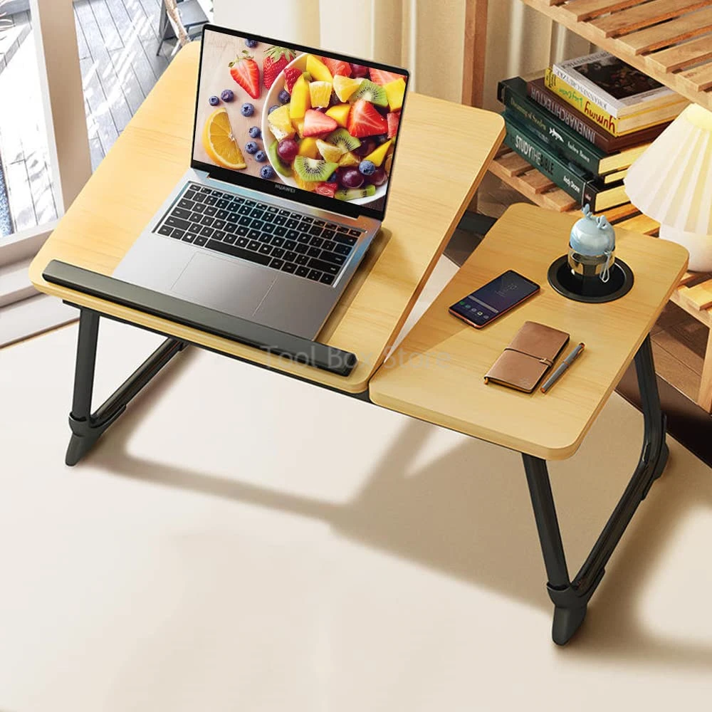 Folding Laptop Table Simple Computer Desk with Barrier For Bed Sofa Folding Adjustable Laptop Desk Study Desk for Reading